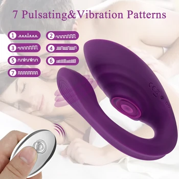Pora Vibratorius Klitorio ir G-taško Stimuliacija su 7 Pulsuojantis ir Vibracijos Modelius Belaidžio Nuotolinio Valdymo Sekso Žaislai Moterims
