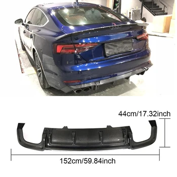 Galinis Difuzorius Audi A5 S Line S5 Sporto 2017 M. 2018 M, 2-Jų Durų Ir 4-Durų Nestandartinių Anglies Pluošto Buferis Lūpų Spoileris Splitter