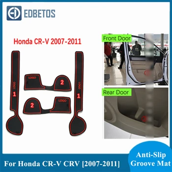 Durų Groove Kilimėlis Honda CR-V CRV 2007 m. 2008 m. 2009 m. 2010 m. 2011 m. Priedai Anti-Slip Mat Vartų Angą Miestelyje Automobilių Salonuose Gelio Padas