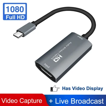 HD 1080P Vaizdo įrašymo Plokštę Mokymo Live Streaming, Kad C TIPO Plug And Play Transliavimo Žaidimas Aliuminio Lydinio, Nešiojamų