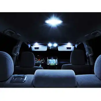 21Pcs Automobilio Salono Baltos LED Lemputės Komplektą Skaityti White Ice blue Lemputes, Priešrūkiniai Žibintai BMW 5 Serijos M5 E60 E61 (04-10)