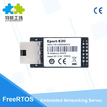 HF Eport-E20 FreeRTOS Tinklo Serverio Port TTL Serijos Ethernet Įterptųjų Modulis DHCP 3.3 V TCP IP Telnet CE Sertifikuota