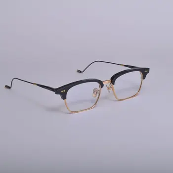 Havana korėjiečių markės dizaino aukštos kokybės titano lydinys, akinių rėmeliai aikštės pusę kadro recepto akinius vyrų atveju