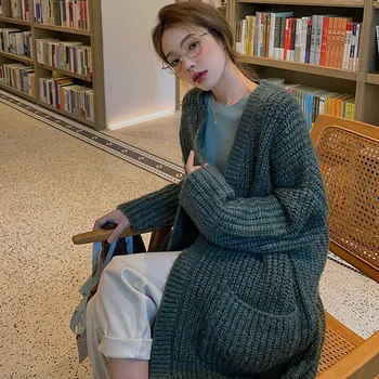 Kailis naujas moterų mados prarasti išorinis nešioti marškinius Alpaka megztas megztinis
