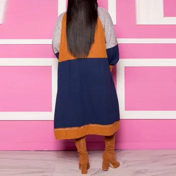 2020 Plonas Imitacija Cashmere Cardigan Megztinis Moterims Paltai Rudenį Atsitiktinis Kailis Plius Dydis Afrikos Mados Prarasti Kratinys Outwear