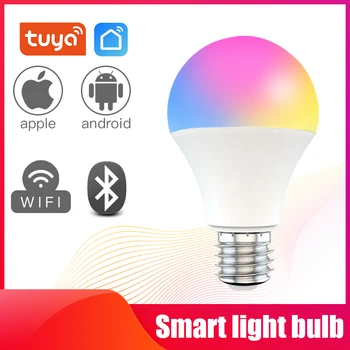 TUYA 9W WiFi Smart Lemputės B22/E27 LED RGB Lempos Dirbti su Alexa/ 