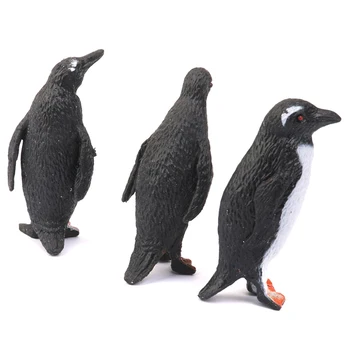 Plastikiniai Pingvinas Vandenyno Gyvūnų Žaislo Modelis Dovana 8pcs Juoda + Balta