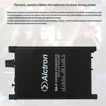 Alctron MA-3 Profesinės Mic Preamplifier Dual-Channel Mic Mvp Juda Ritė ir Dinaminis Mikrofonas