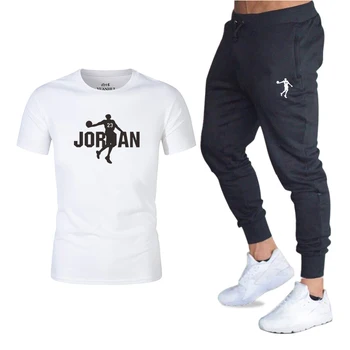 Gamyklos tiesioginio pardavimo T-shirt vyrai 2020 m. pavasarį naujas O-kaklo vyriški T-shirt + plonas vyriškos kelnės marškinėliai hip-hop