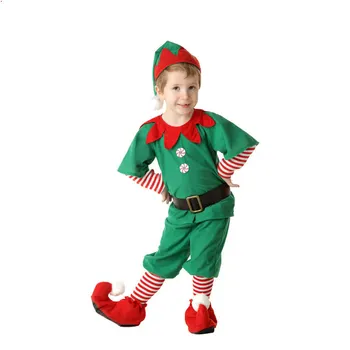 Kalėdų Drabužiai Vaikams Elf Drabužių Cosplay Arti Vaikų Apranga Skyriaus Suaugusiųjų nan nv Žalia Kalėdų Coldker