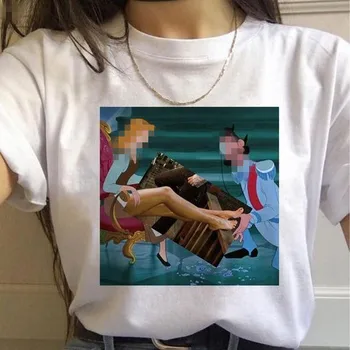 Moterų Juokingi Harajuku Marškinėlius Mergina Vasaros Juokinga, Print T Shirt Ulzzang Grafika 90s T-shirt