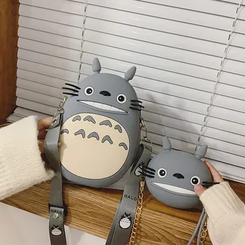 Mielas Animacinių Filmų Totoro Pečių Krepšiai Prabanga Rankinės Moterims, Krepšiai Dizainerio Merginos Nešiojamų Piniginės Ir Rankinės, Grandinės Krepšys