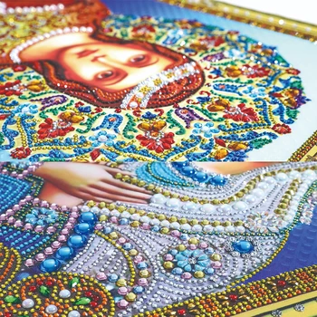 AZQSD Diamond Mozaikos Specialios Formos Gręžimo Piktogramą Religijos Diamond Tapybos Mergelės Marijos kalnų krištolas Siuvinėjimai Su Deimantais 40X50CM