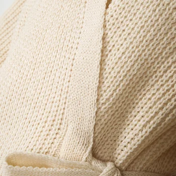 Moterų Megztinis Megztinis 2020 M. Rudens ir Žiemos Mados Atsitiktinis V-kaklo Dirželis Megztiniai Megztinis (Puloveris) Trumpas Megztinis moterims, drabužiai