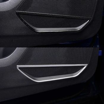 4pcs Automobilių Stilius Audi Q3 F3 2019-Pateikti Automobilių Durų Ragų Rėmo Dangtis China Vidaus Aksesuaras Durų Spearker Dangtelio Lipdukas