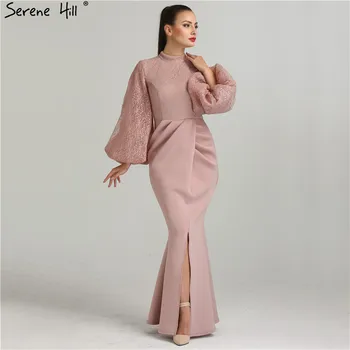 Dubajus Undinė Žibintų rankovės Vakaro Suknelės ilgomis Rankovėmis Mados Seksualus Oficialų Suknelė 2020 Realios Foto QA8002