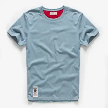 Karštą Vasaros pardavimas Naujų Mens Lycra marškinėliai trumpomis Rankovėmis Grynos Spalvos marškinėliai Minkšto Audinio Ruožas Vyras