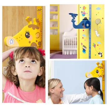Nuimamas Vaikų 3D Aukštis Diagramos Priemonė, Sienos Lipdukas, Decal Vaikams, Kūdikio Kambarys