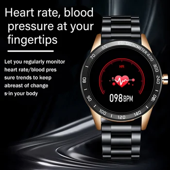 2020 Naujas Smart Žiūrėti Pedometer Širdies Ritmas, Kraujo Spaudimo Monitorius Vandeniui Plieno Diržas Laikrodžiai Vyrams Daugiafunkcį Sporto Režimas