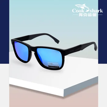 Virėjas ryklys vyriški akiniai nuo saulės, poliarizuoti akiniai hipster vairuotojo vairavimo akiniai akis 2020 nauji akiniai nuo saulės
