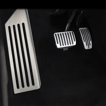 Už Tesla Model 3 Priedai Aliuminio lydinio Akceleratoriaus Pedalą Dujų Kuro Stabdžių Pedalą Poilsio Pedalą, Pagalvėlės, Kilimėliai Padengti Automobilio Stiliaus