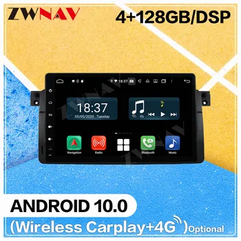 128GB Carplay Android 10.0 ekrano Automobilio Multimedia DVD Grotuvas, BMW E46 automobilių GPS Navi automobilinis Auto Vaizdo Radijas Stereo Garso Galvos vienetas
