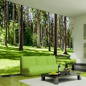 Custom Sienų Tapetai, 3D Gamtos Kraštovaizdžio Žalią Medį Miškams, Saulės Foto Tapetai, Freskos Kambarį 3D neaustinių Sienos Popieriaus