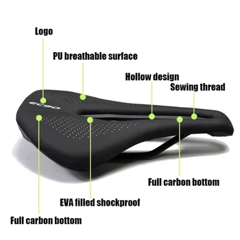 EC90 dviračių sėdynės MTB Kelių Dviračių Balnelių PU Ultralight Kvėpuojantis Patogios Sėdynės Pagalvėlės Dviračių Lenktynių Balno Dalys, Komponentai