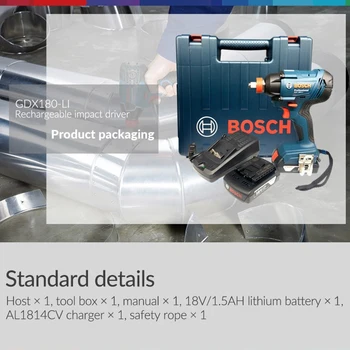 Bosch Originalus 18V Bevieliuose Elektros Poveikio Raktu Vairuotojo galinis Raktas Ličio Baterija Vertus Gręžimo Įrenginio Galia Įrankiai