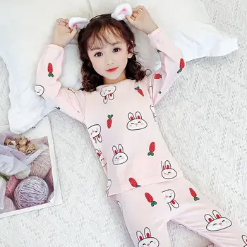 VIDMID Rudenį, žiemą, mergaičių, kūdikių medvilnės šiltas apatinis trikotažas, pižama vaikų Medvilnės marškinėliai kelnės vaikams mergaičių drabužių rinkiniai P2135