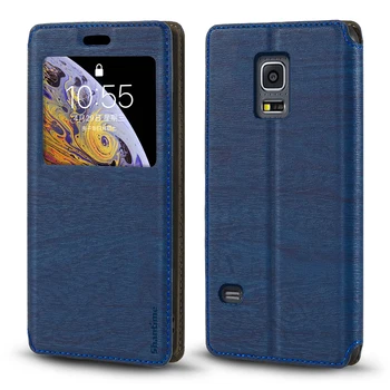 Samsung Galaxy S5 Mini Case For Samsung Galaxy S5 Mini Peržiūrėti Langų Padengti Nematomu Magnetu ir Kortelės Lizdą ir Stovėti