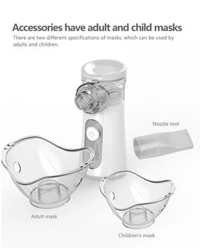 Nešiojamų Inhaliatorių Inhaliatoriaus Akių Inhaliatoriaus Įkrovimo Ultragarso Purkštukai, Už vaikas Suaugusiųjų Respiratorius Namų Sveikatos Priežiūros Nebulizador
