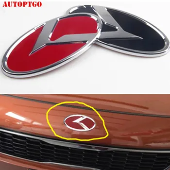 Raudona Priekiniai Galiniai 3D K Emblema Logotipas Ženklelis Decal Kia Optima Cadenza Sportage Forte Koup Ceed Sorento Ceratto Senda Rio K3 K4 K5