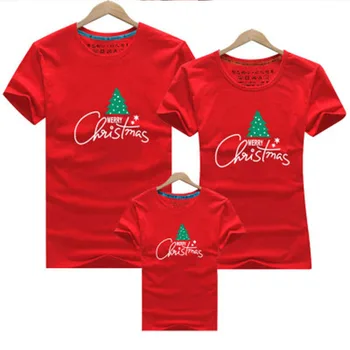 Naujųjų Metų Kalėdų Atspausdintas T-Shirt Mamytė ir Man Šeimos Marškinėliai Šeimos derinti Drabužius Motinos Dukra, Tėvas Kūdikį T-shirts
