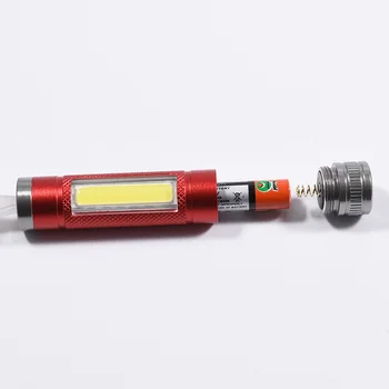 GIJOE mini cob žibintuvėlis pultelio šviesos naudojimas 1*AAA baterijos dviračių šviesos vandeniui super šviesus galingas žibintuvėlis aliuminio lydinys
