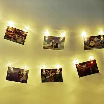 LED Styginių Šviesos Nuotrauka Įrašą Girliandą Kortelės Led Pasakų Žibintai su baterijomis, Vestuvių, Naujųjų Metų Dekoracija Kalėdų Girliandas #30