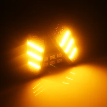 GTinthebox Rūkyti Objektyvas Gintaro Geltona LED Sparnas Šoniniai Gabaritiniai Žibintai Posūkio Signalo Žibintai Konversijos Rinkinys, m.-iki Jeep Renegade