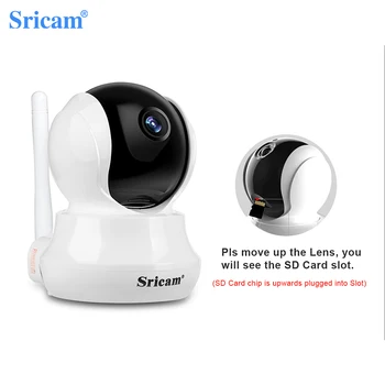 Sricam SP020 HD 3.0 MEGAPIKSELIŲ IP Kamera 1296P Mini Wifi PTZ Kamera, Smart Home 360° Vaizdą Wireless Baby Monitor Onvif Saugumo VAIZDO Kamera