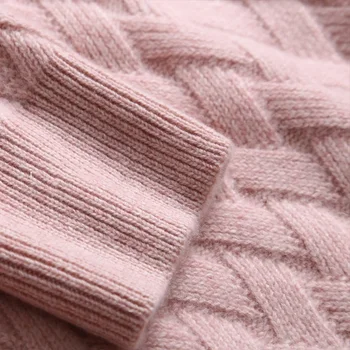 2019 m. rudens ir žiemos naujas kašmyro megztinis moteriška storio aukštos apykaklės megztinis moteriška prarasti galvos kilimėlis megztas megztinis