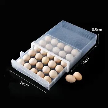 30 Tinklelis Plastikinių Kiaušinių Dėžutės Maisto Konteineryje Kiaušiniai, Šaldytuvas Organizatorius Su Dangteliu Ir Stalčių Namų Virtuvėje Skaidrus Atveju Kiaušinių Dėžutę