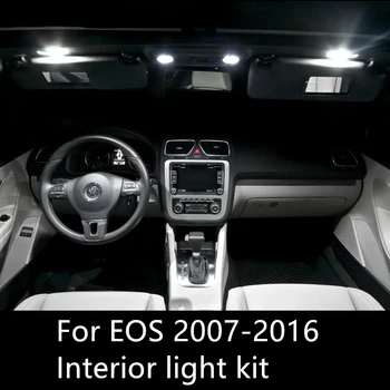 10vnt ErrorFree Auto Led Lemputes VW EOS 2007-2016 Automobilį, LED Interjero Šviesos Rinkinys Kupolo Žibintas priedai EOS interjero šviesos