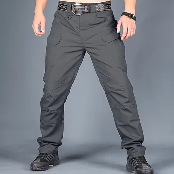 Multi Kišenės Kelnės, vyriški darbo drabužiai Kelnės Vyrams vientisos Spalvos Quick Dry Multi-Kišenės, Lauko Taktinių Krovinių Kelnės Kelnės