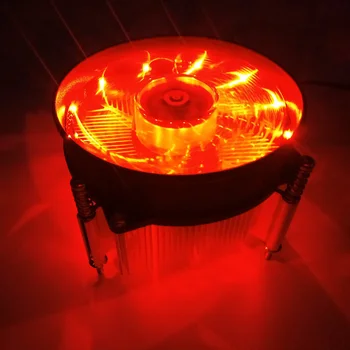 CPU Aušintuvo Aušinimo Ventiliatorius LED RGB 3Pin Fan Radiatorių Heatsink Parama 