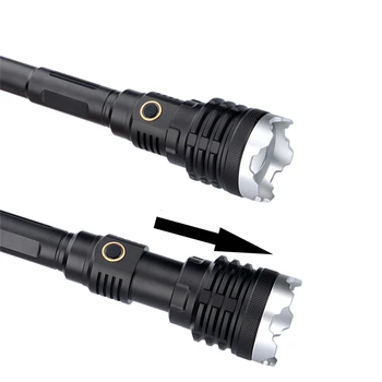 XHP160.2 3800lm Zoomable Stiprus LED Žibintuvėlis 16-core LED USB Įkrovimo Zoomable Žibintų Žibintuvėlis, Kempingas, Žvejyba, Medžioklė Šviesos
