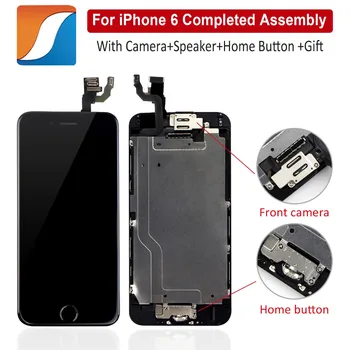 AAA+++ Pilnas komplektas Skirtas iPhone 6 6S Plius LCD Su Kamera Home Mygtuką Baigtas iPhone 5S Ekrano Pakeitimas Ekranas