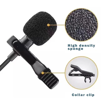 3.5 mm Įrašą Mic C Tipo Mikrofonas Telefonas Laidinis Mikrofonas Įrašo Kondensatoriaus Mikrofonas Įrašo Lavalier Mikrofonai