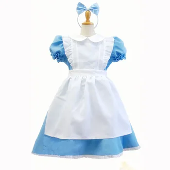 2 Iki 12 Metų Mergaitė Šalies Dėvėti Helovinas Dress Up Kostiumas Vaikams Gimtadienio Komplektus Alice In Wonderland Cosplay Drabužiai