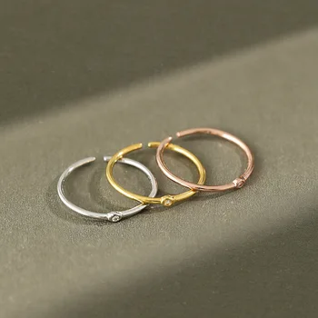 Paprastas nekilnojamojo 925 sterlingas sidabro žiedai moterims fine jewelry, elegantiškas žiedas crystal moterų geriausi draugai, dovanos, aksesuarai