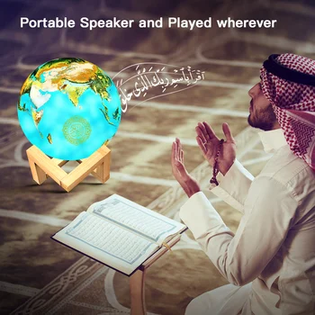 Naujas AZAN Koranas Garsiakalbis Žemės lempos Bluetooth Garsiakalbiai Belaidžio Musulmonų Naktį Šviesos Koranas Garsiakalbiai 16G atminties kortelę Koranas