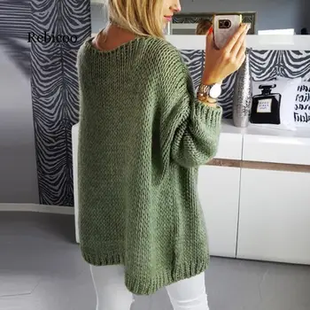2019 m. rudenį ir žiemą, moterų megzti megztinis, striukė atsitiktinis ilgomis rankovėmis vientisos spalvos marškinėliai cardigan megztinis megztas švarkas swea